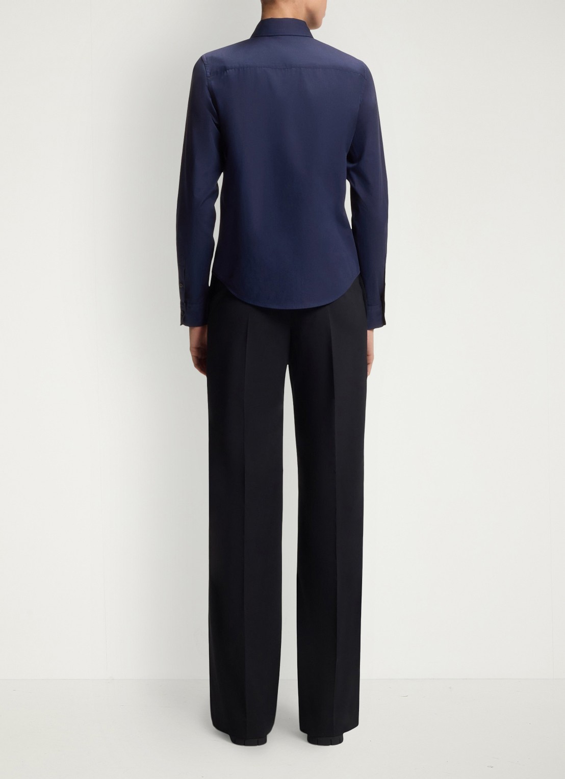 HUGO Blouse van katoen - achterkant 3 donkerblauw
