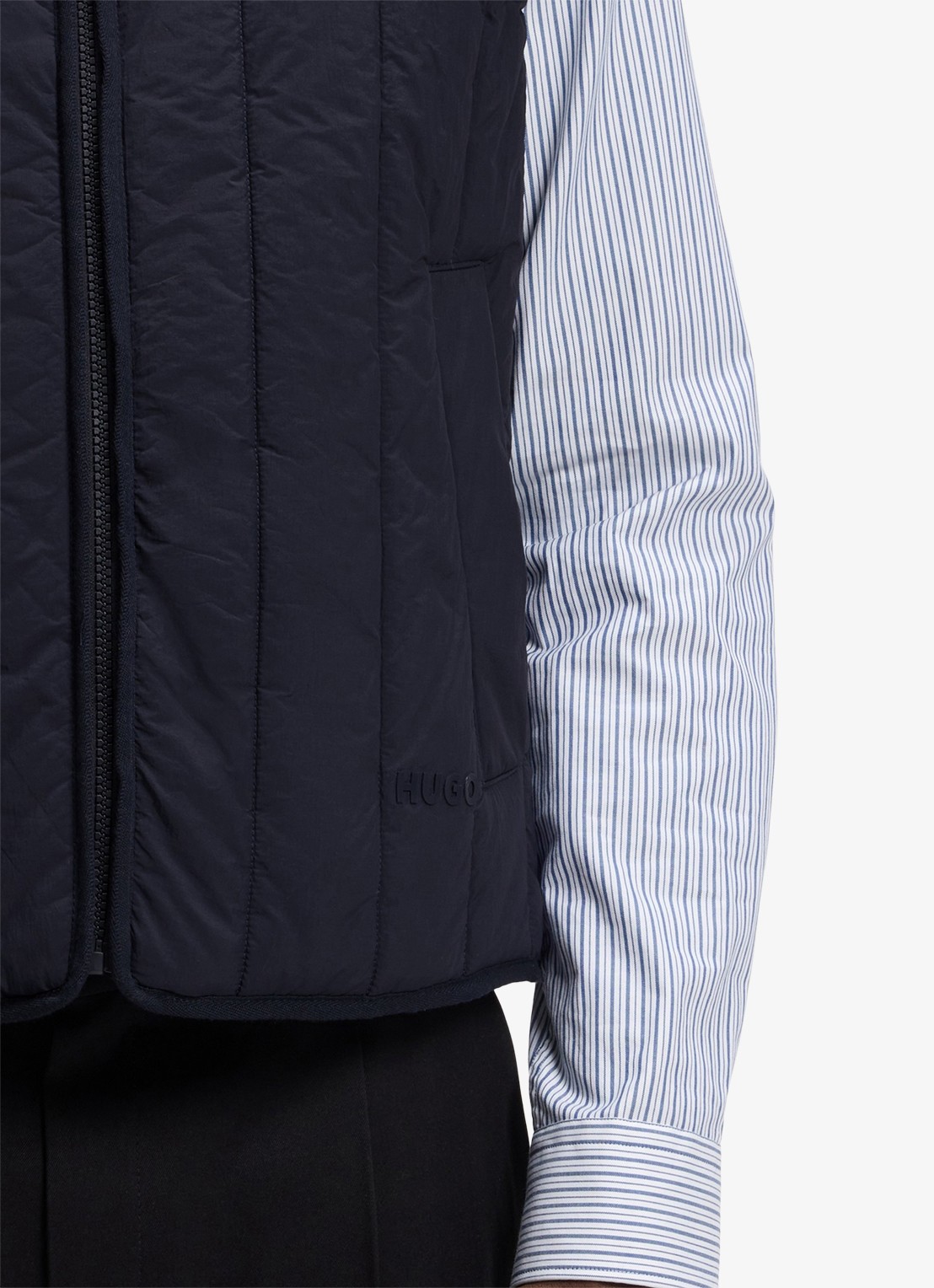 HUGO Bodywarmer met steekzakken - detail 6 donkerblauw