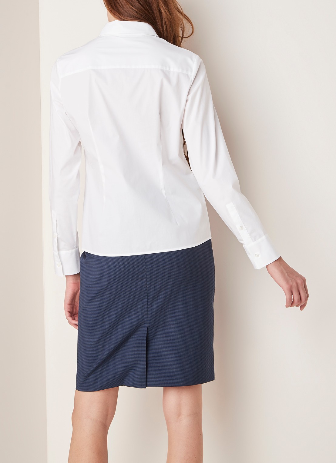 HUGO BOSS Bane blouse van katoen - achterkant 2 wit