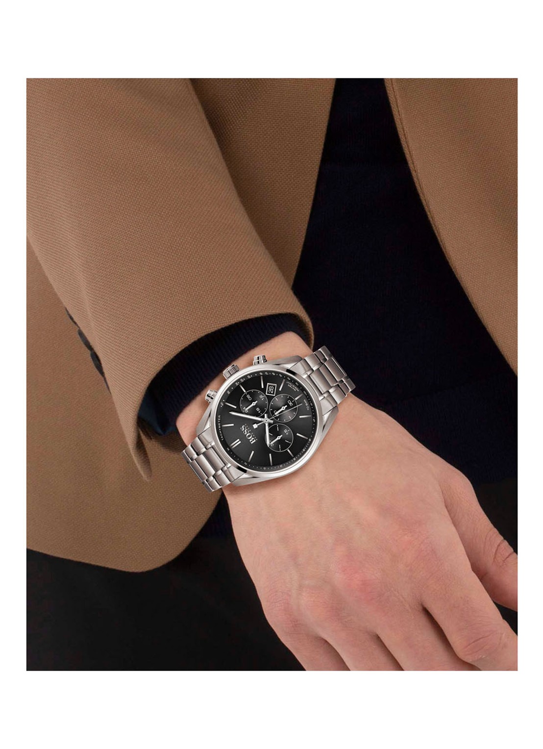 HUGO BOSS Champion horloge HB1513871 - detail zilver