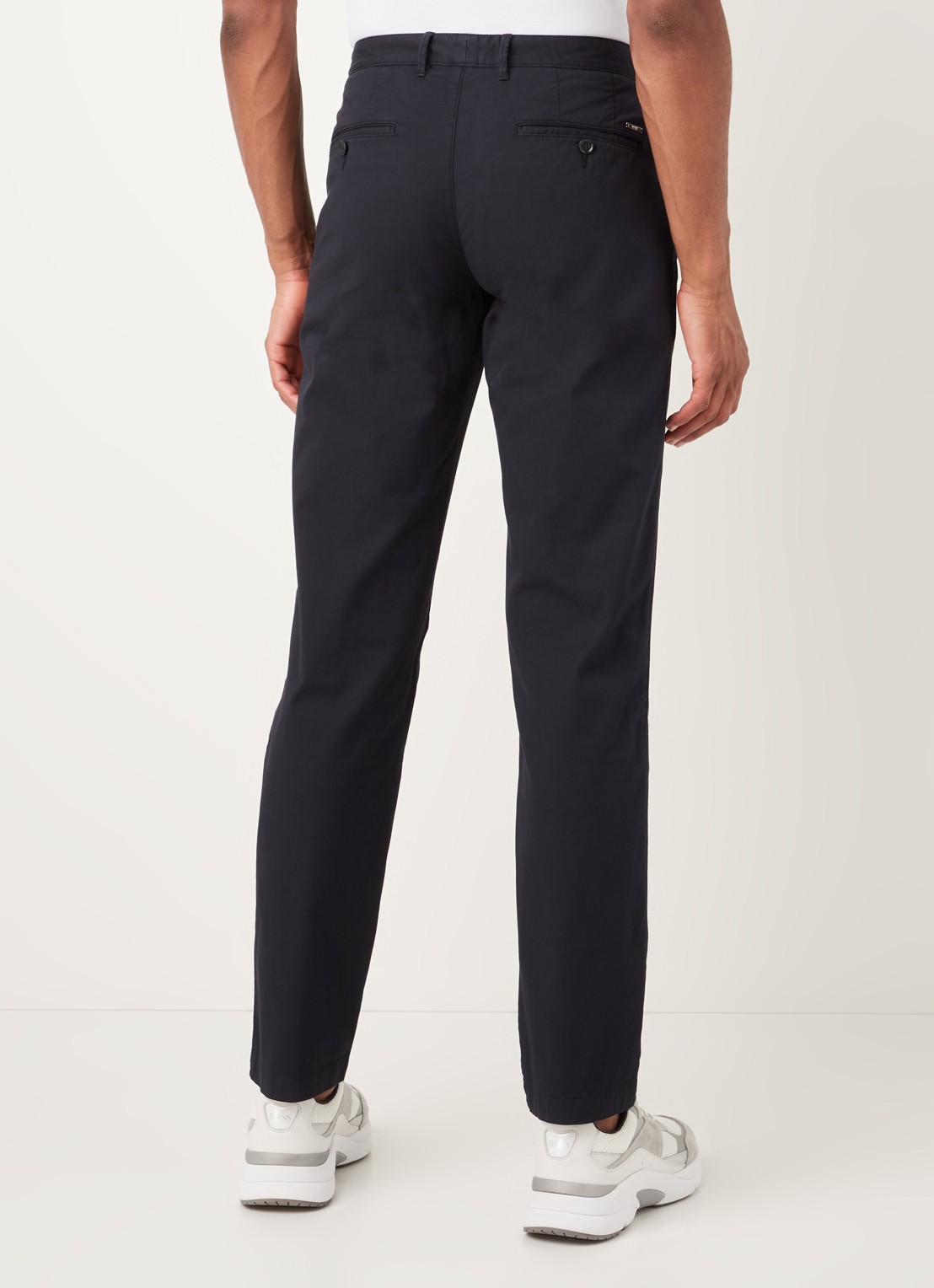 HUGO BOSS Crigan3-D Straight fit chino met stretch - achterkant 3 donkerblauw