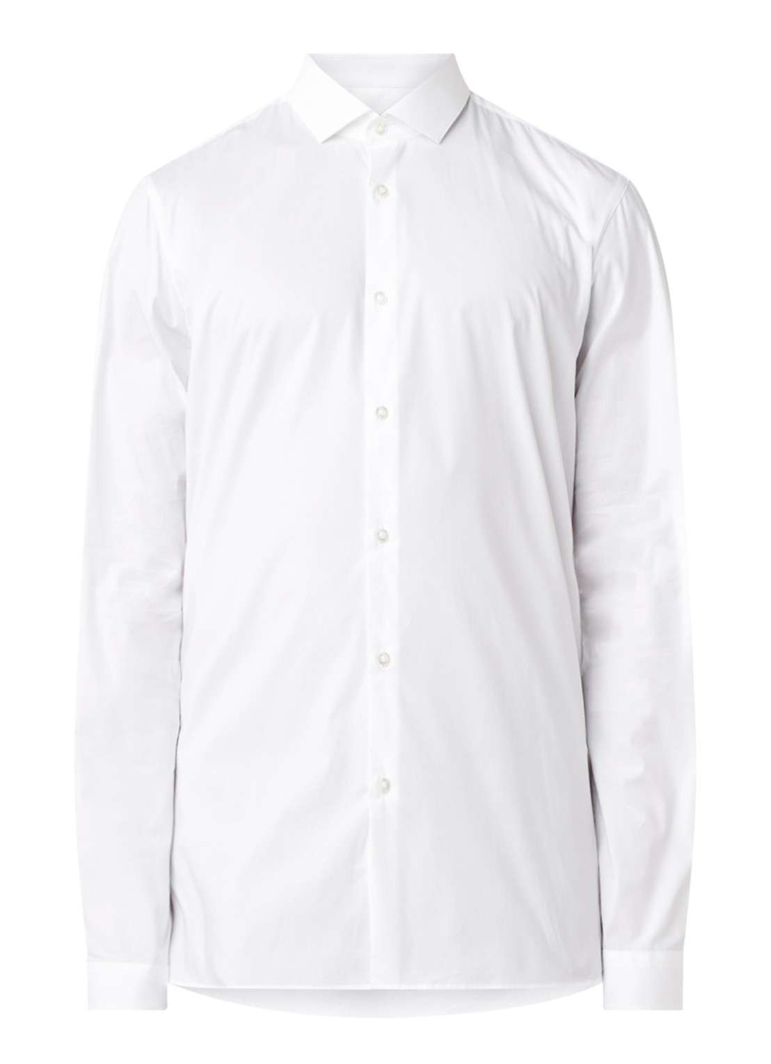 HUGO BOSS Erondo Extra slim fit overhemd met stretch - voorkant 3 wit