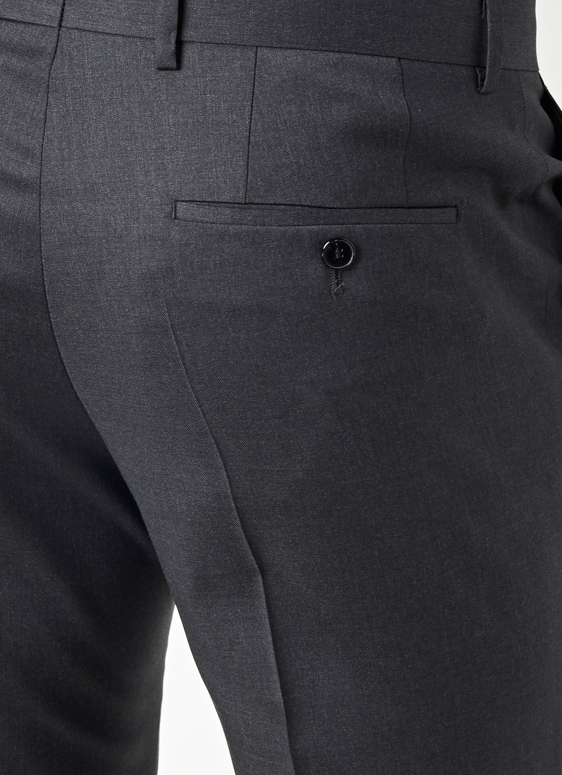 HUGO BOSS Gibson_cyl slim fit pantalon van scheerwol - detail 4 grijs