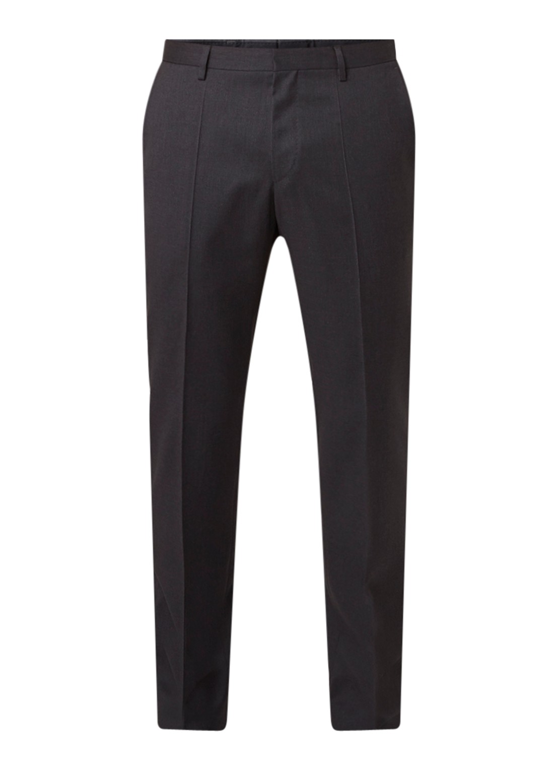 HUGO BOSS Gibson_cyl slim fit pantalon van scheerwol - voorkant 5 grijs