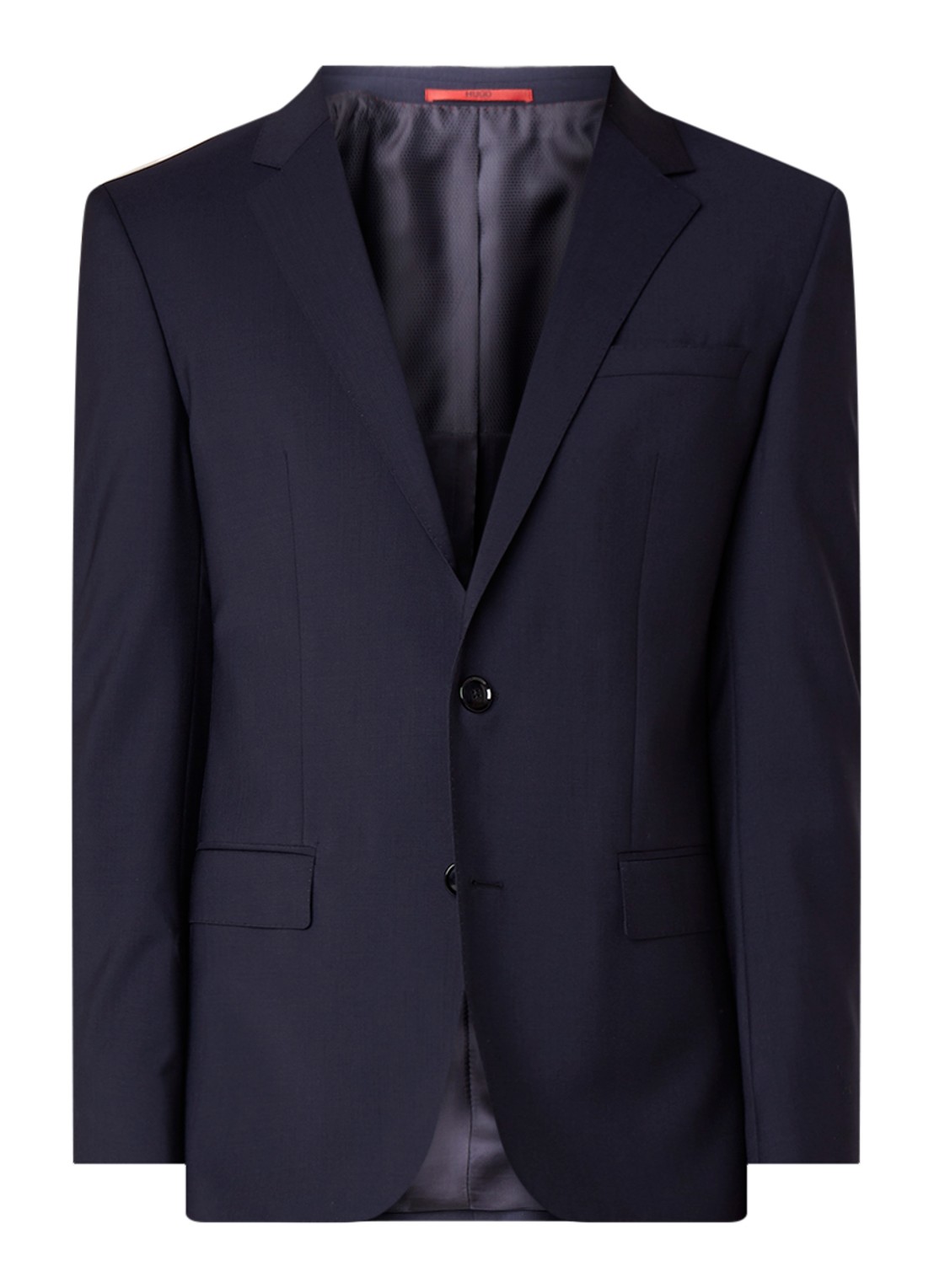 HUGO BOSS Henry slim fit colbert van wol - voorkant 4 donkerblauw