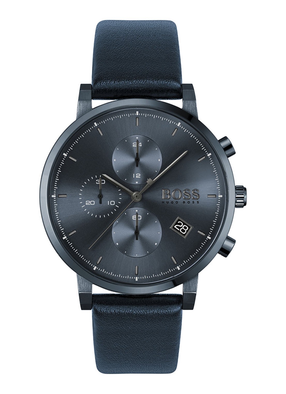 HUGO BOSS Integrity horloge HB1513778 - voorkant donkergrijs