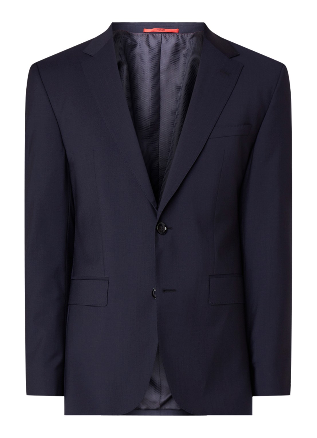HUGO BOSS Jeffery regular fit colbert van scheerwol - voorkant 4 donkerblauw