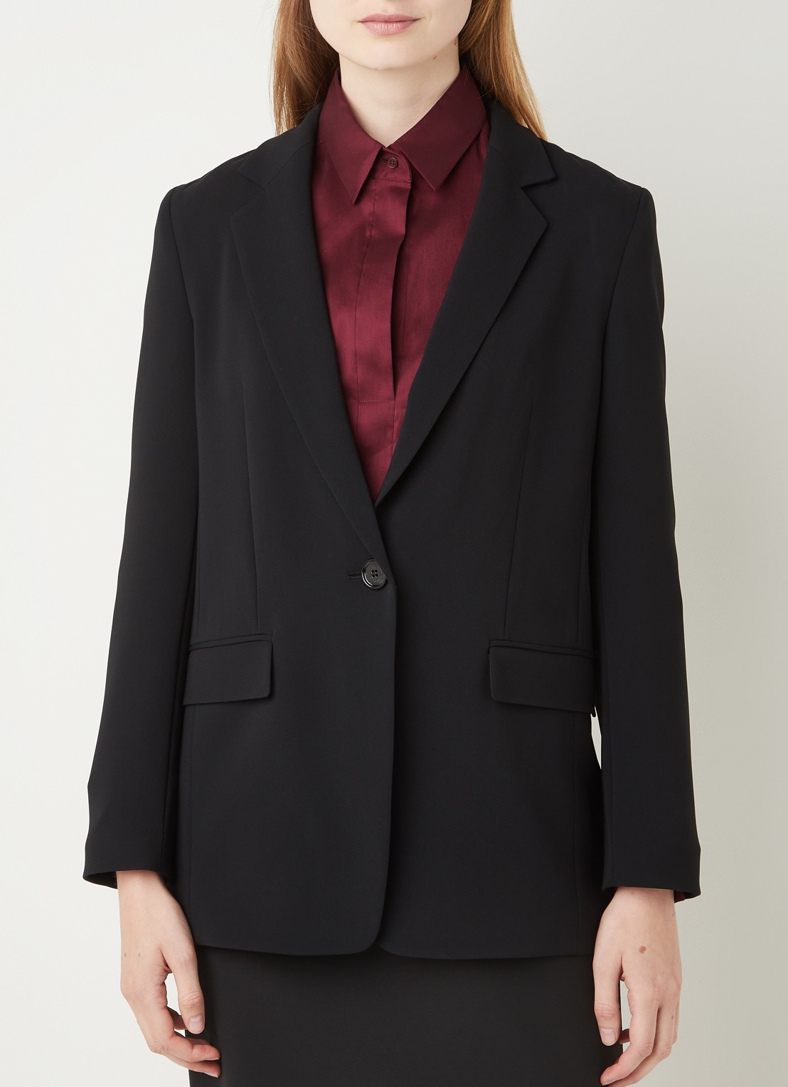 HUGO BOSS Jocalua blazer met klepzakken - detail 3 zwart