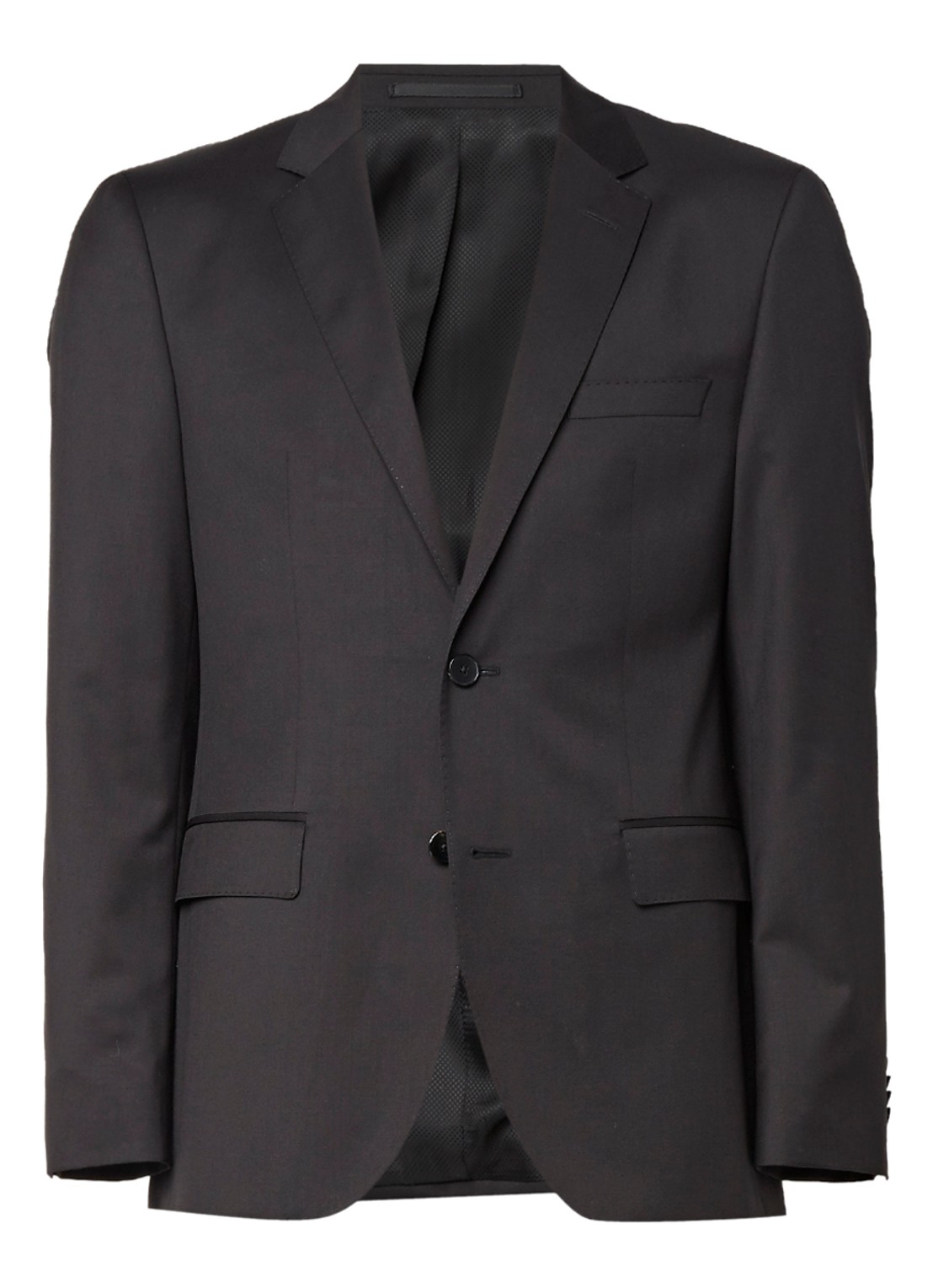 HUGO BOSS Johnstons1 regular fit colbert van scheerwol - voorkant 2 zwart