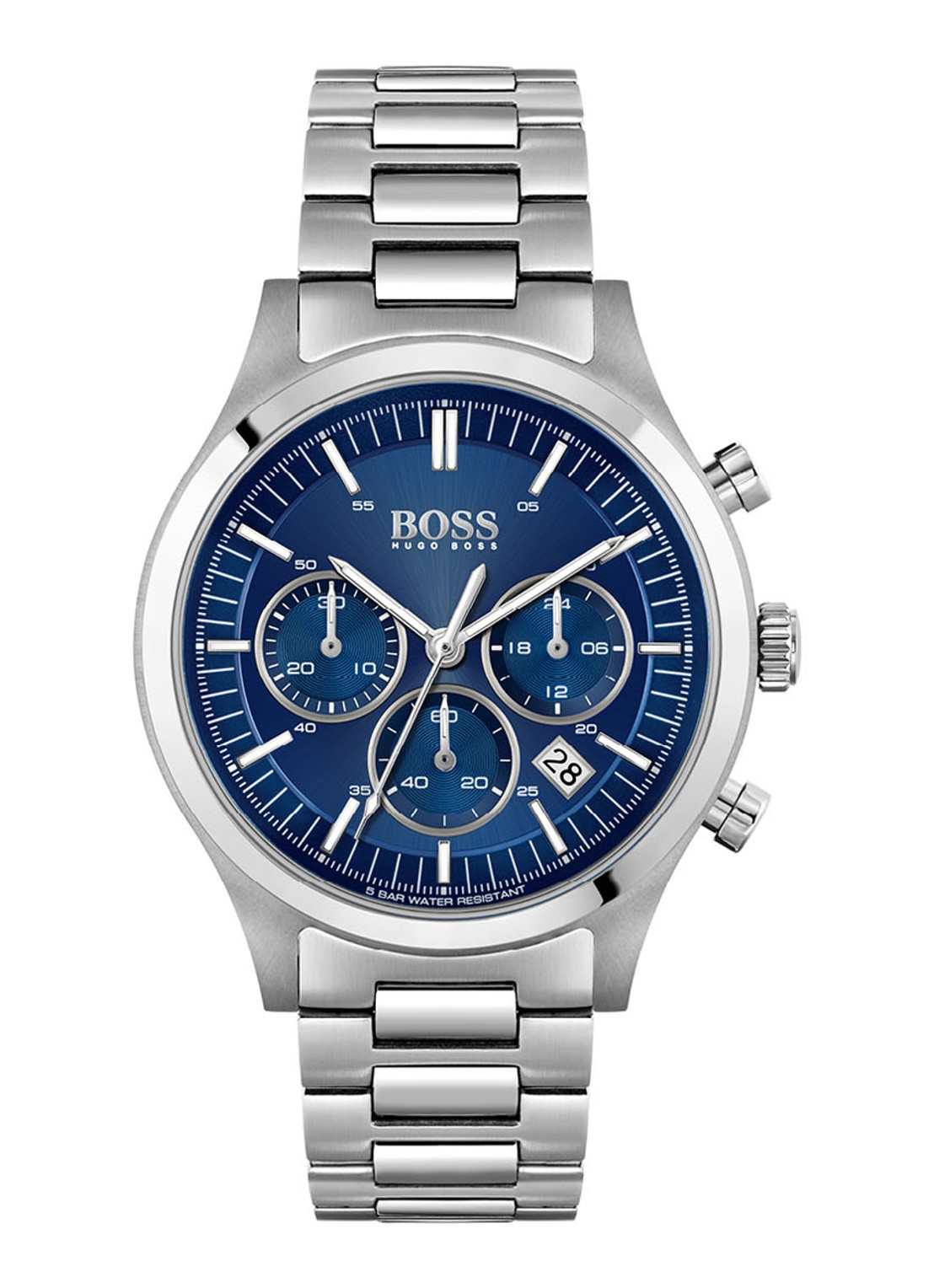 HUGO BOSS Metronome horloge HB1513801 - voorkant zilver