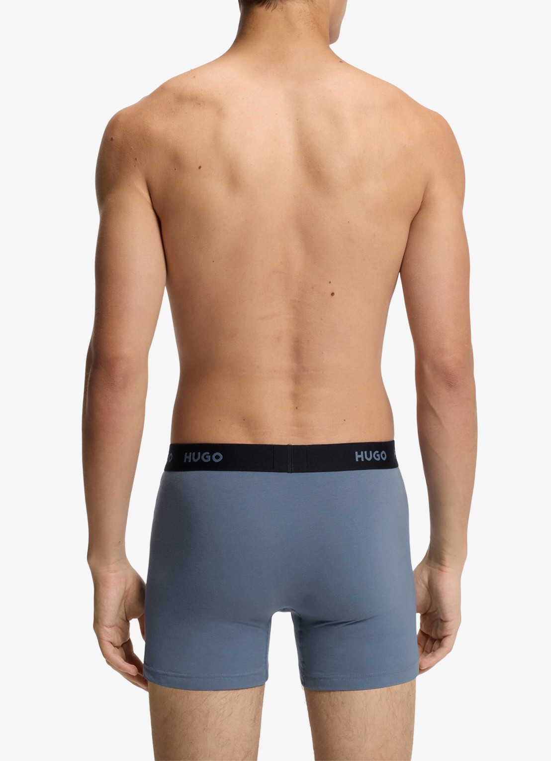 HUGO Boxershort met logoband in 3-pack - achterkant donkerblauw