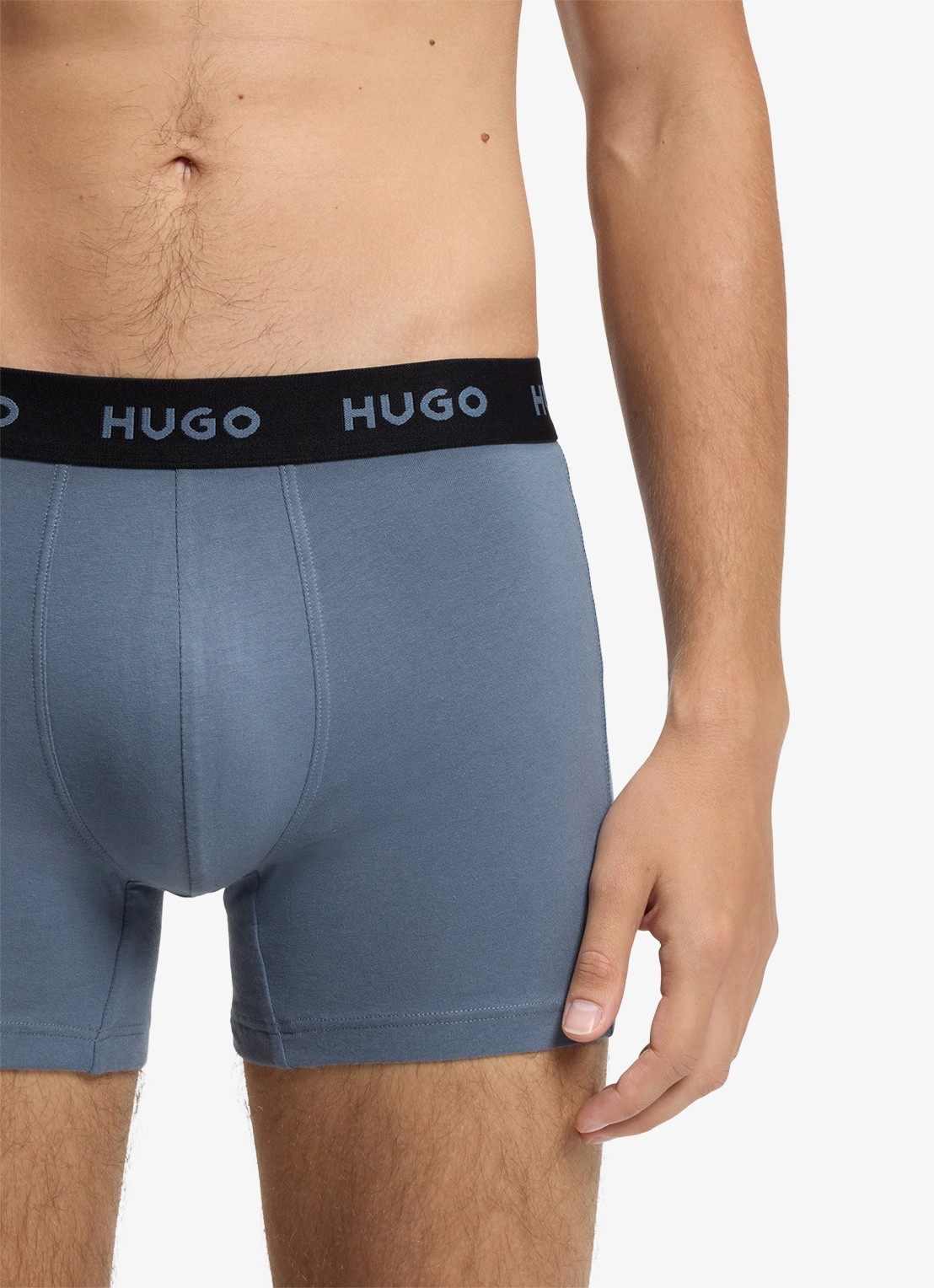 HUGO Boxershort met logoband in 3-pack - detail 2 donkerblauw