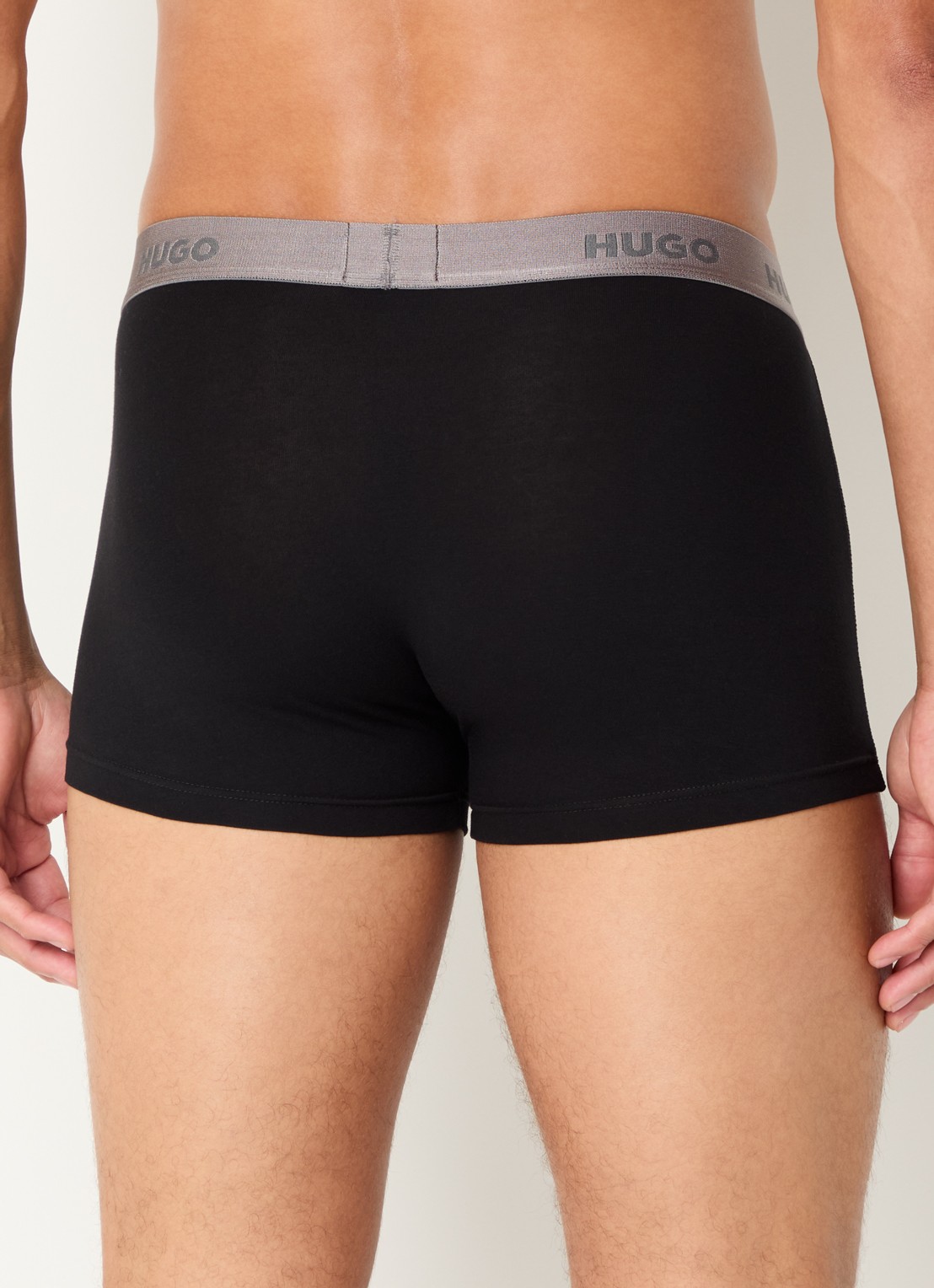 HUGO Boxershorts met logoband in 3-pack - achterkant black-009 / zwart