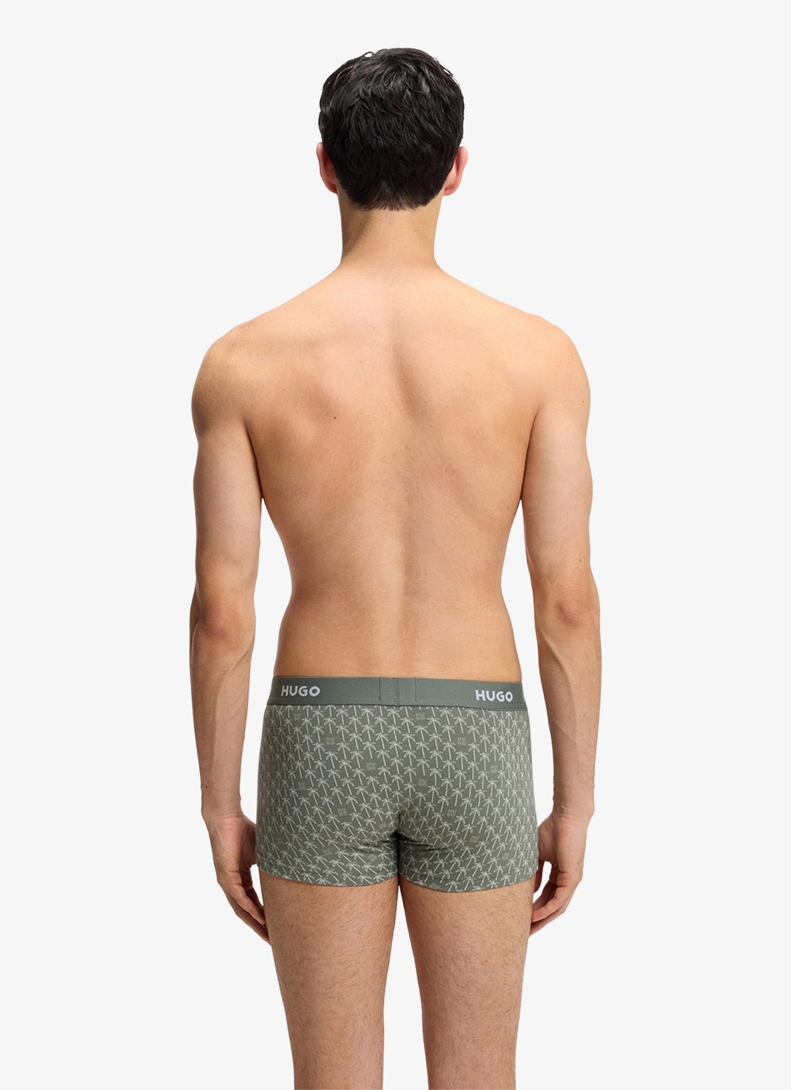 HUGO Boxershorts met logoband in 3-pack - achterkant groen