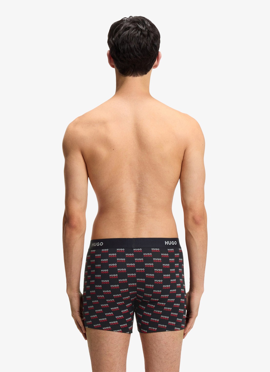 HUGO Boxershorts met logoband in 3-pack - achterkant rood
