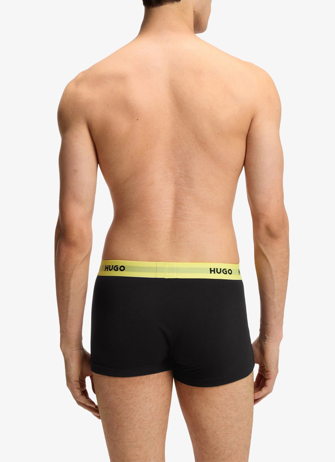 HUGO Boxershorts met logoband in 3-pack - achterkant 3 black-008 / zwart