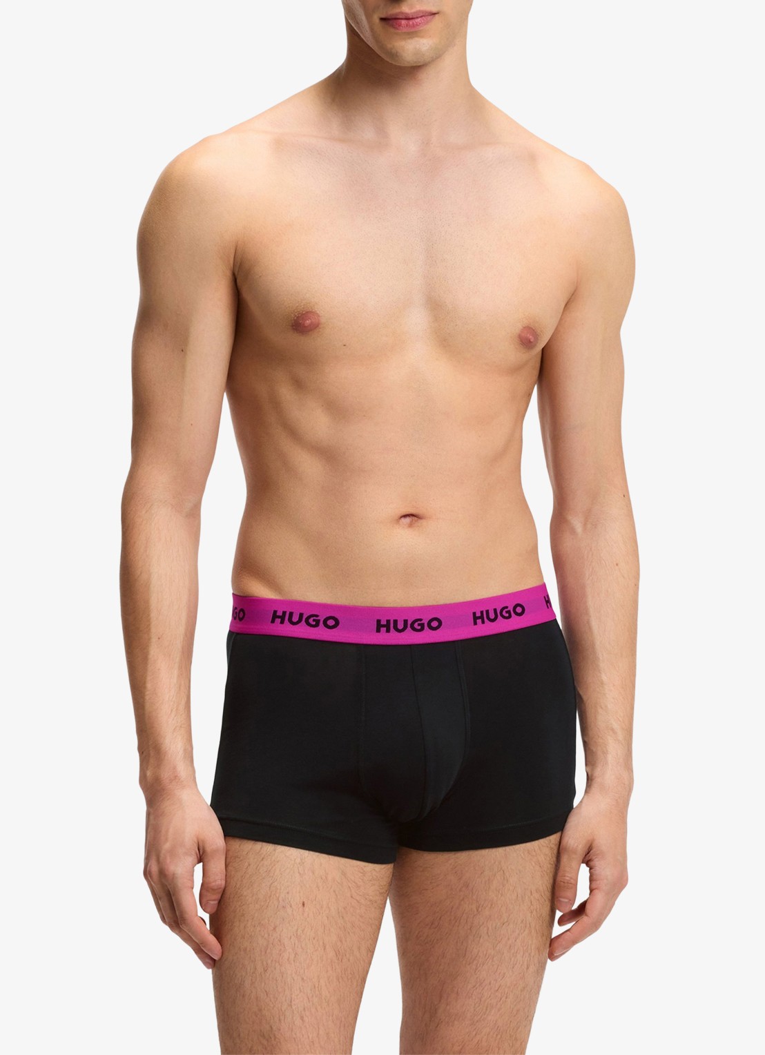 HUGO Boxershorts met logoband in 3-pack - detail black-008 / zwart