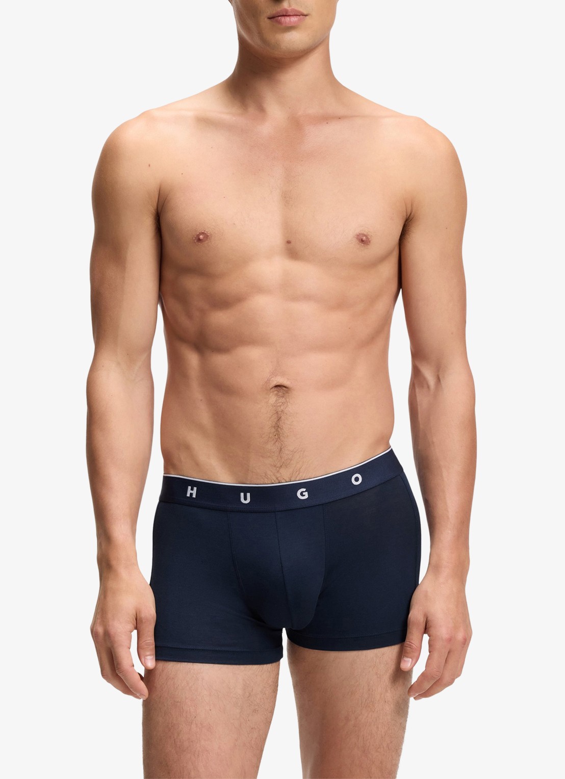 HUGO Boxershorts met logoband in 3-pack - voorkant 3 zwart