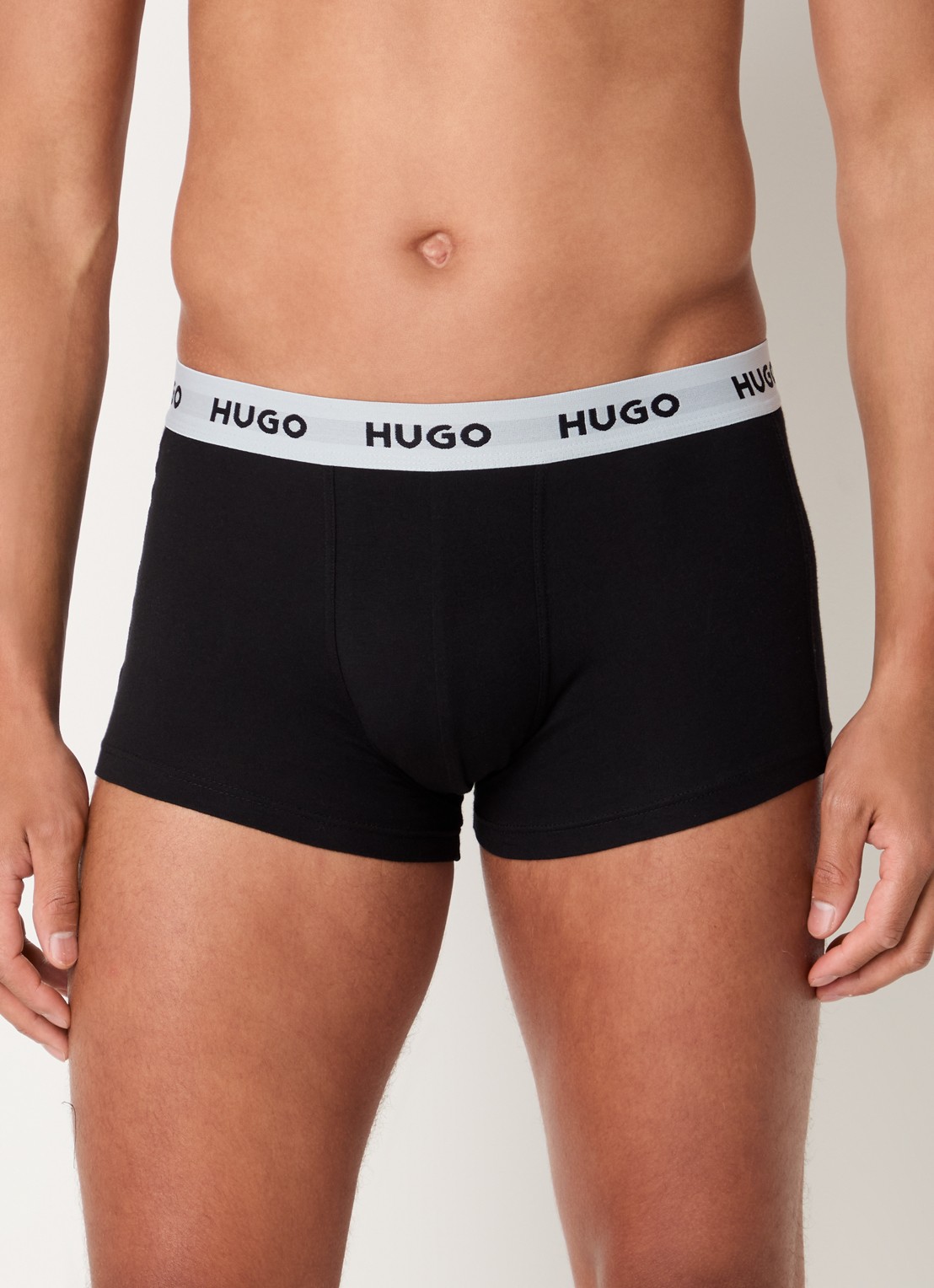 HUGO Boxershorts met logoband in 3-pack - detail 4 zwart