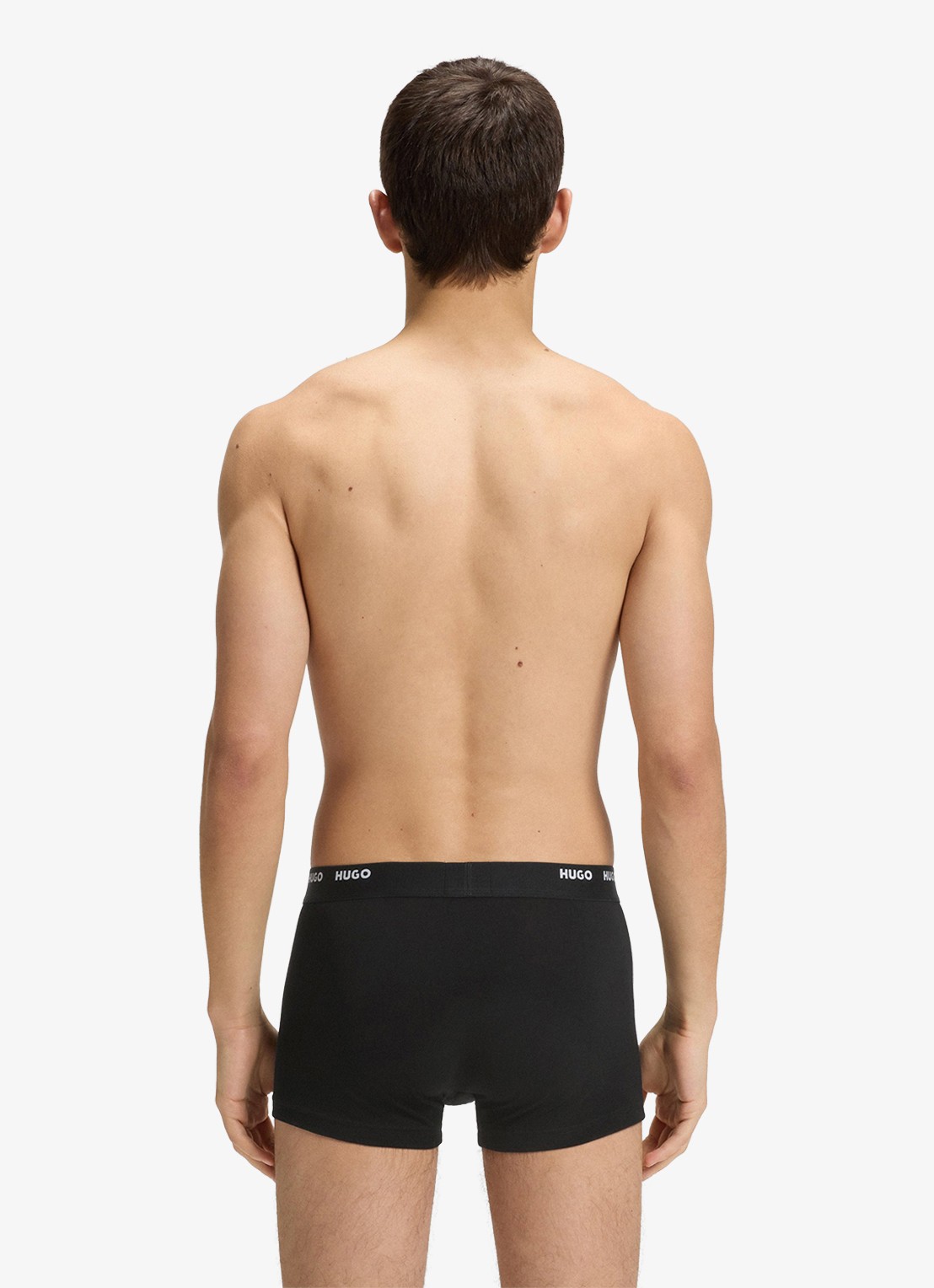 HUGO Boxershorts met logoband in 5-pack - achterkant 3 zwart
