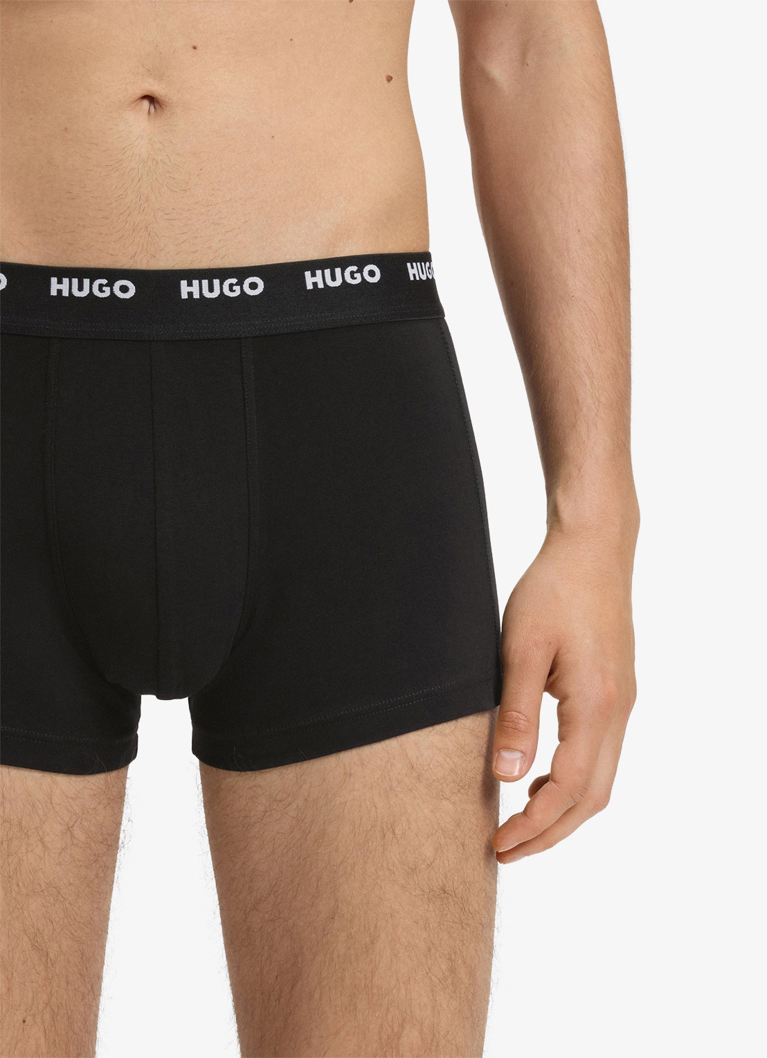 HUGO Boxershorts met logoband in 5-pack - detail 4 zwart