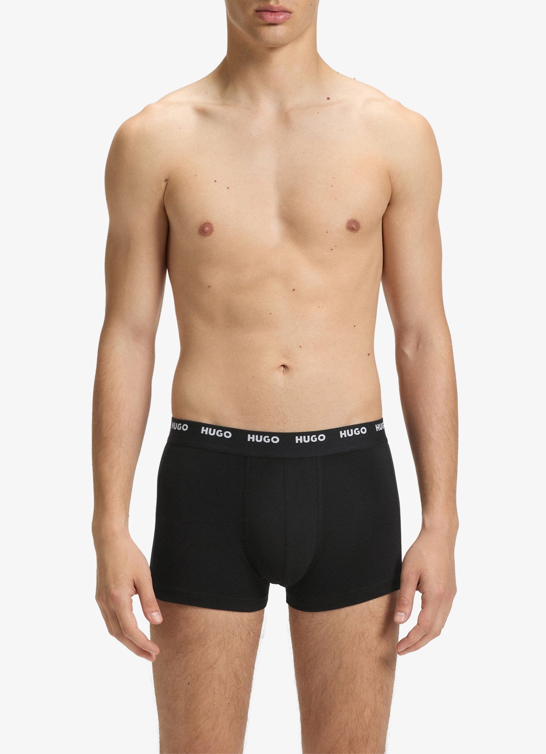 HUGO Boxershorts met logoband in 5-pack - voorkant 2 zwart