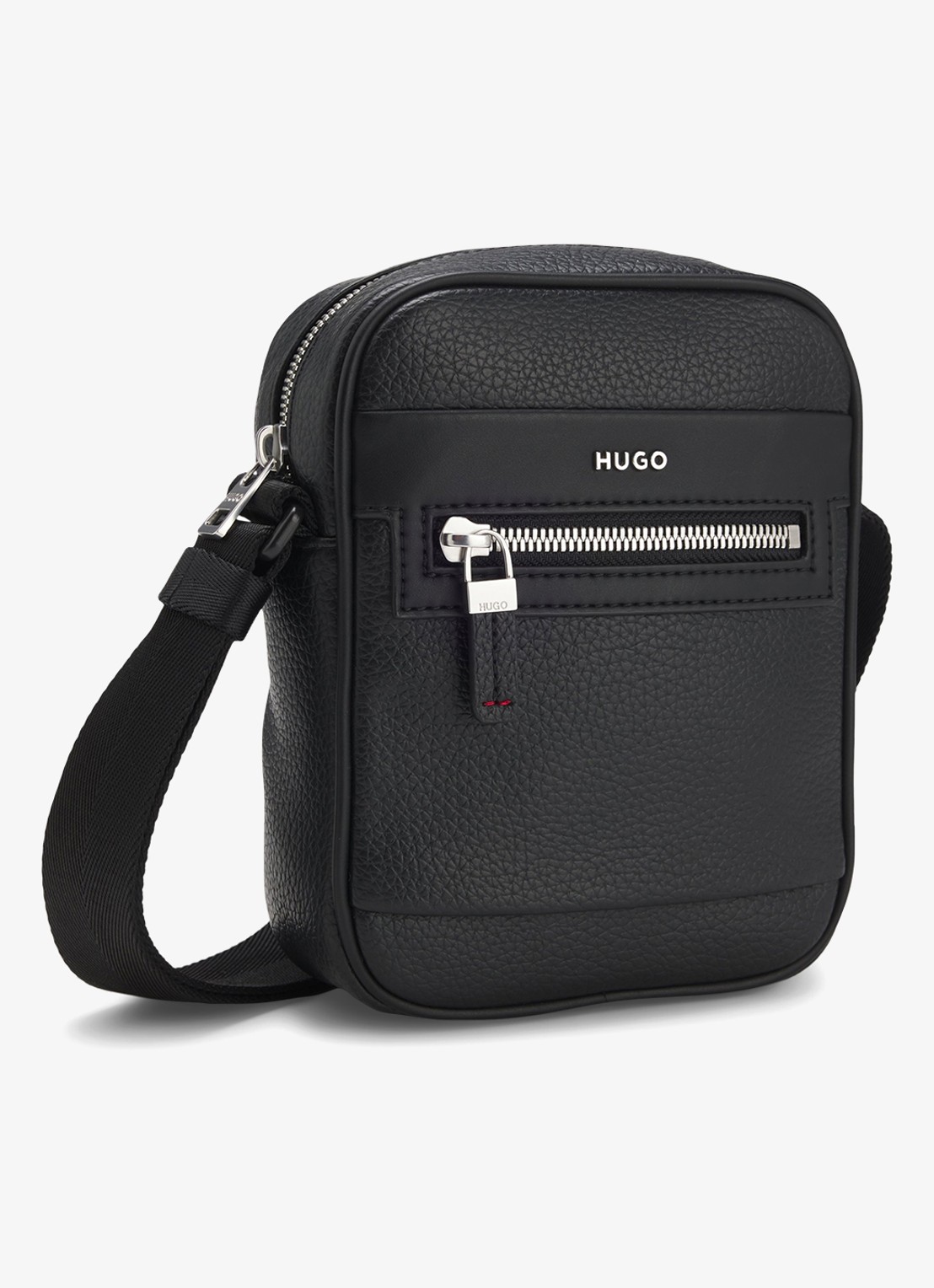 HUGO  Crossbodytas met logo en verstelbare schouderriem - detail 3 diepzwart