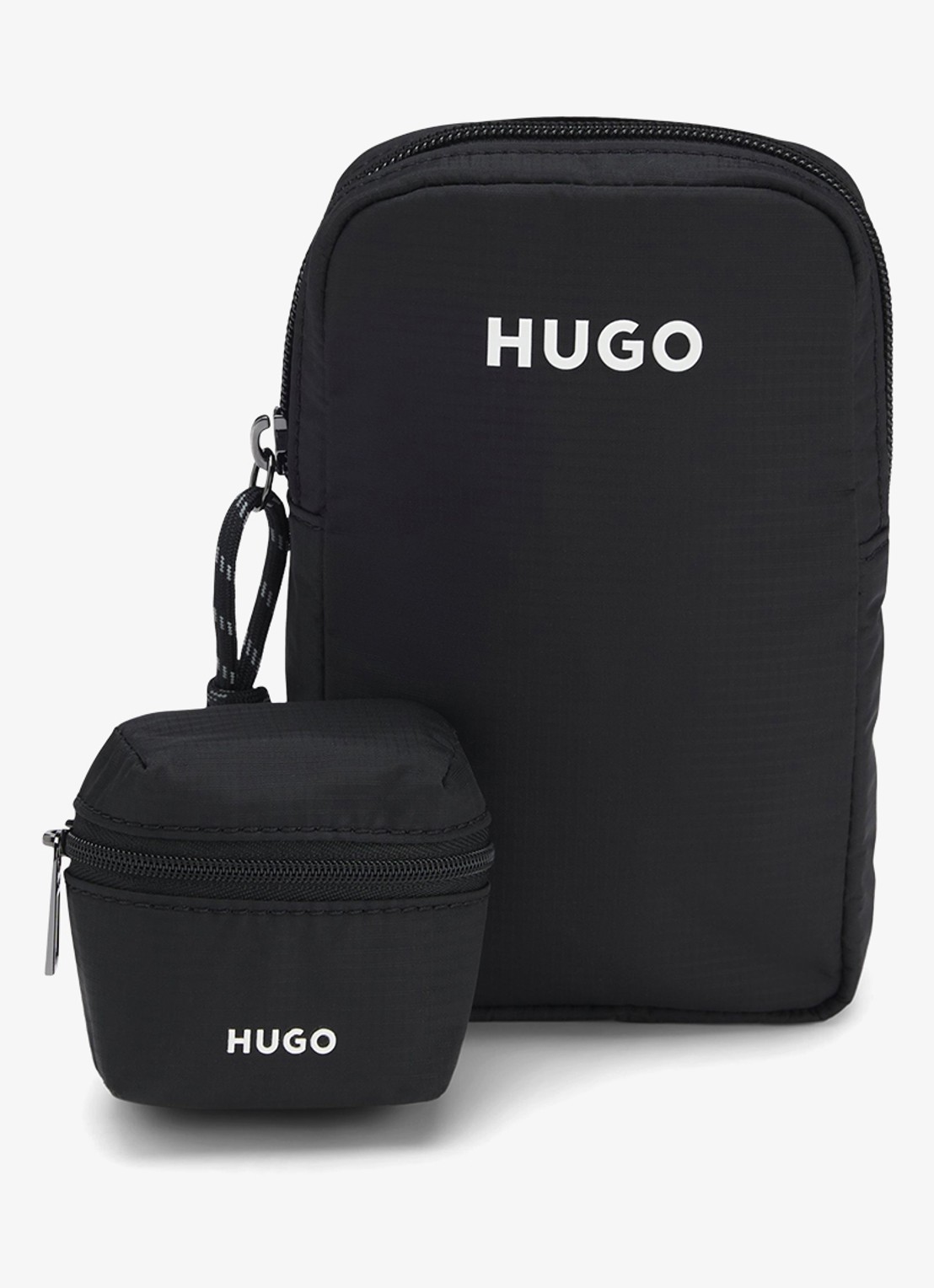 HUGO Crossbodytas met logo - voorkant zwart