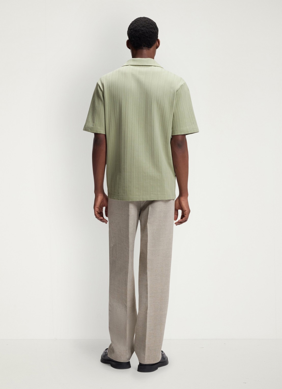 HUGO Dalibo polo met logoborduring - achterkant light/pastel green-337 / groen