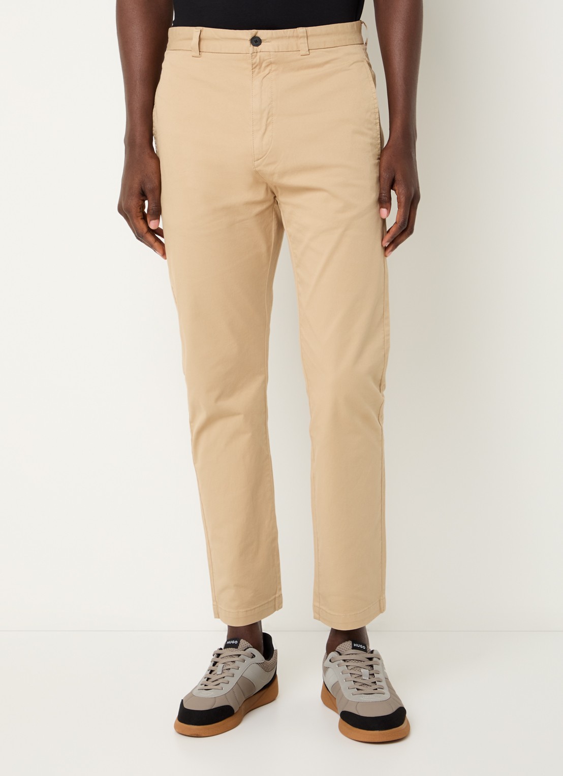 HUGO David slim fit chino met steekzakken - detail 2 medium beige-269 / beige