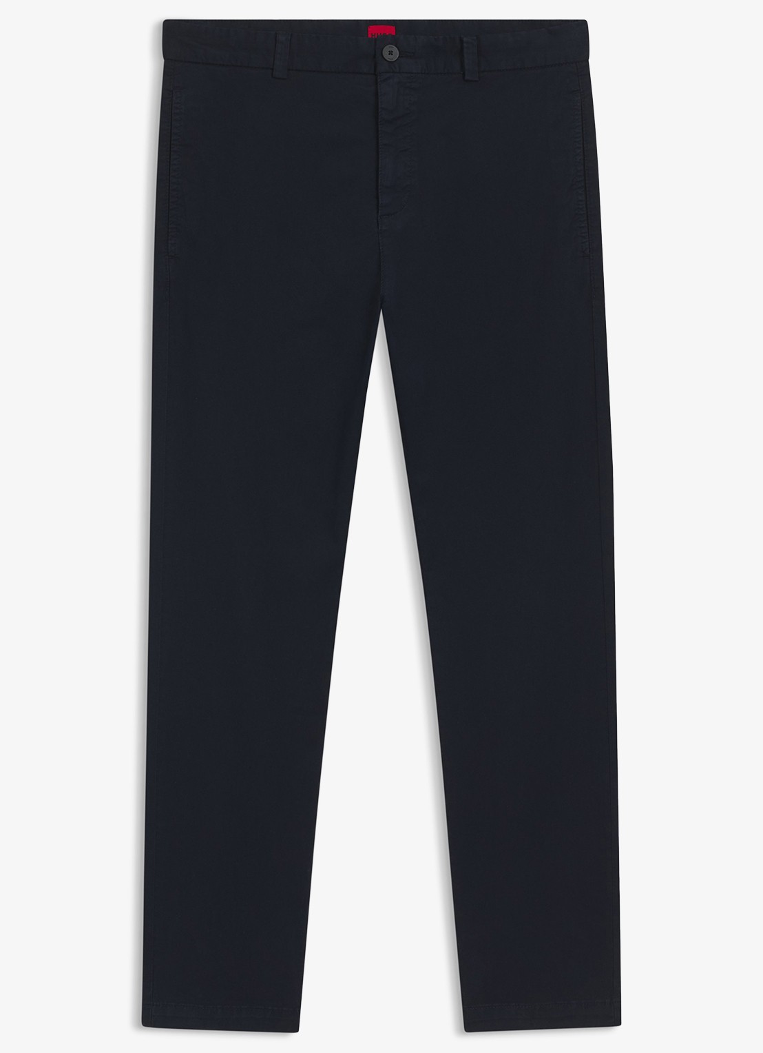 HUGO David slim fit chino met steekzakken - voorkant 2 dark blue-405 / blauw