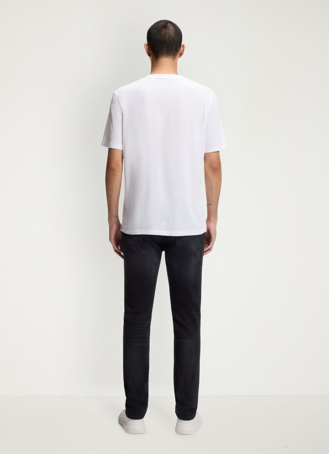 HUGO Dero T-shirt met logo - achterkant 4 wit
