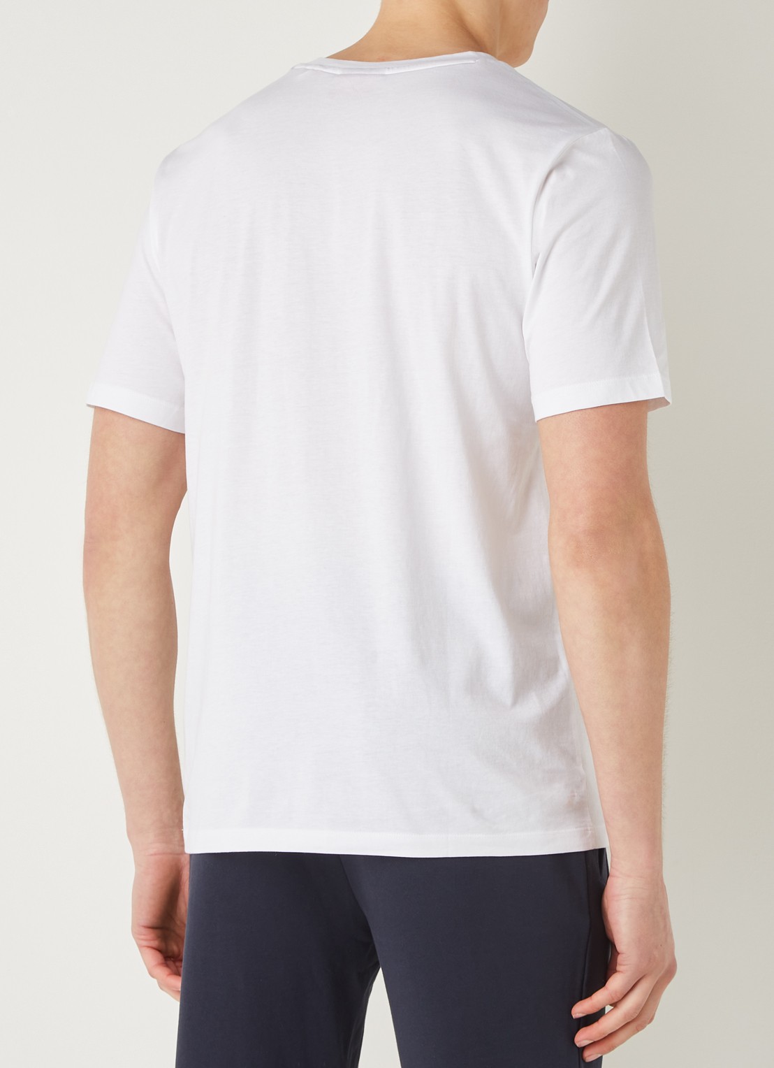 HUGO Dero T-shirt met logo - achterkant 5 wit