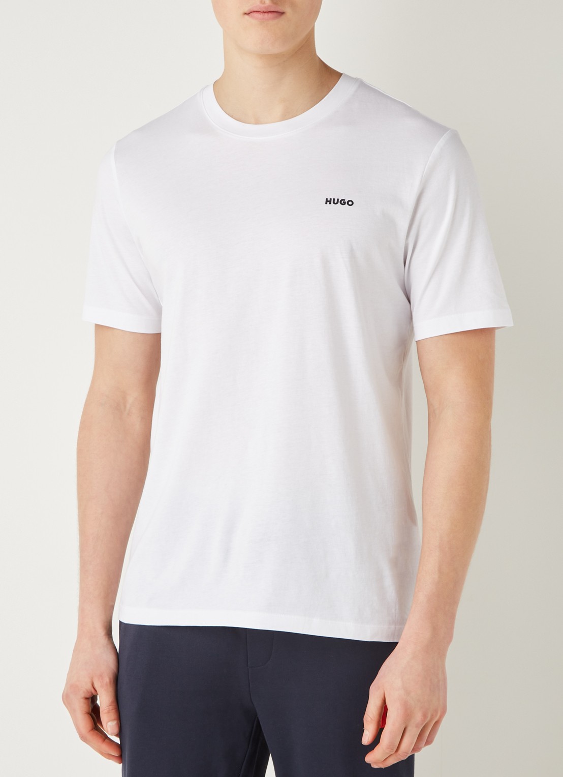 HUGO Dero T-shirt met logo - detail 8 wit
