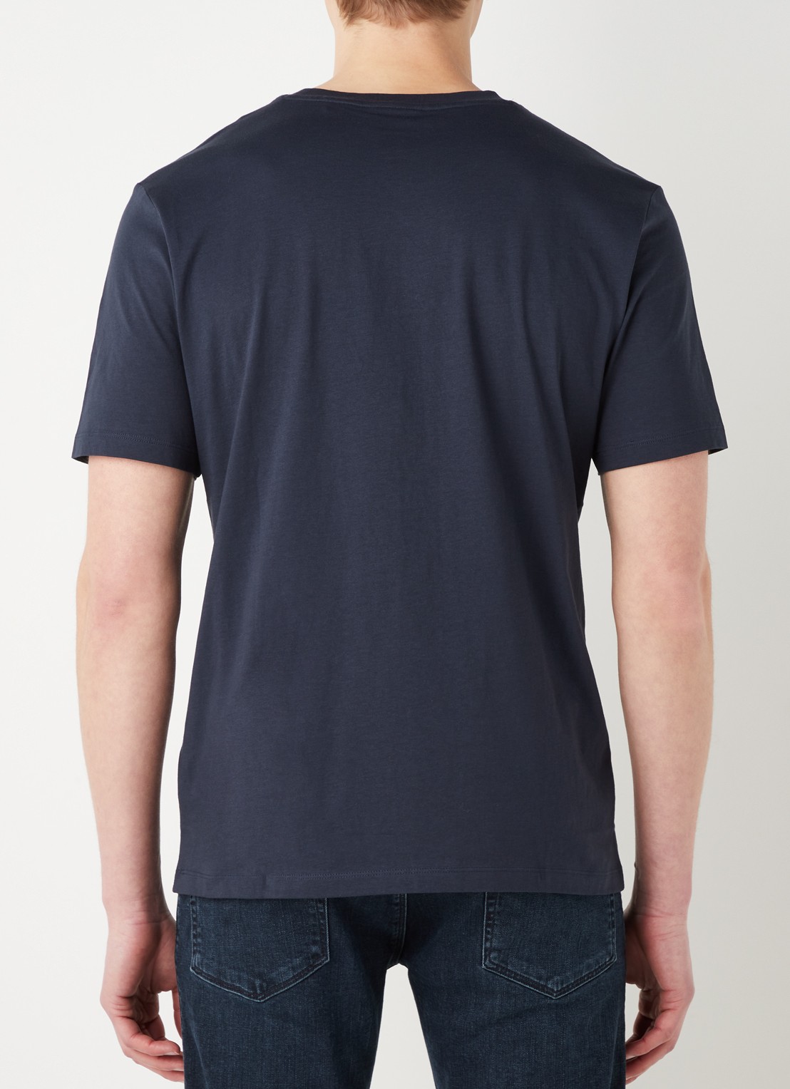 HUGO Dero T-shirt met logo - achterkant donkerblauw