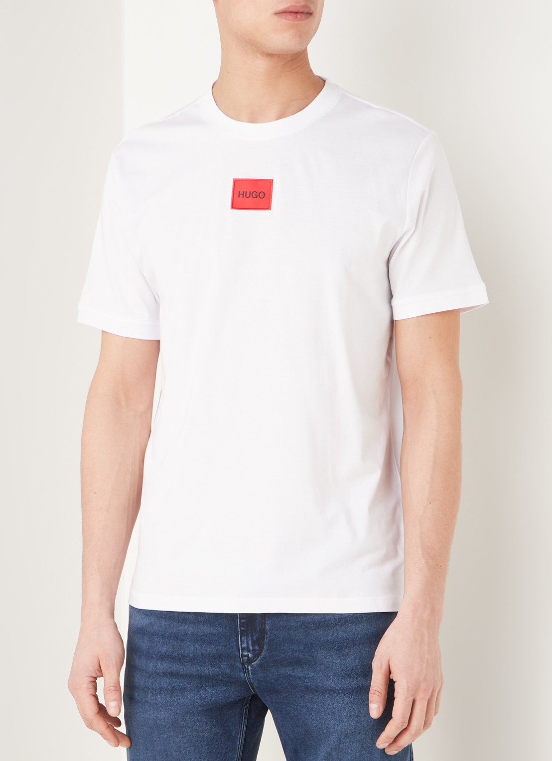 HUGO Diragolino T-shirt met logo - detail 3 wit