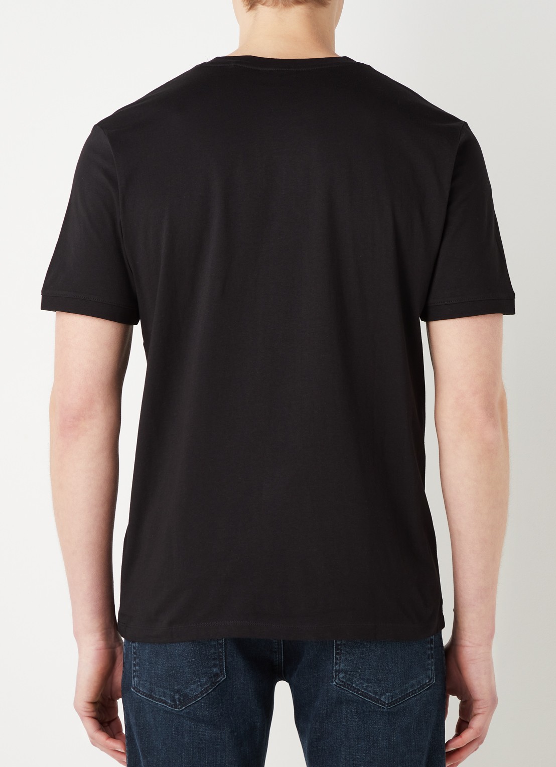 HUGO Diragolino T-shirt met logo - achterkant 4 zwart