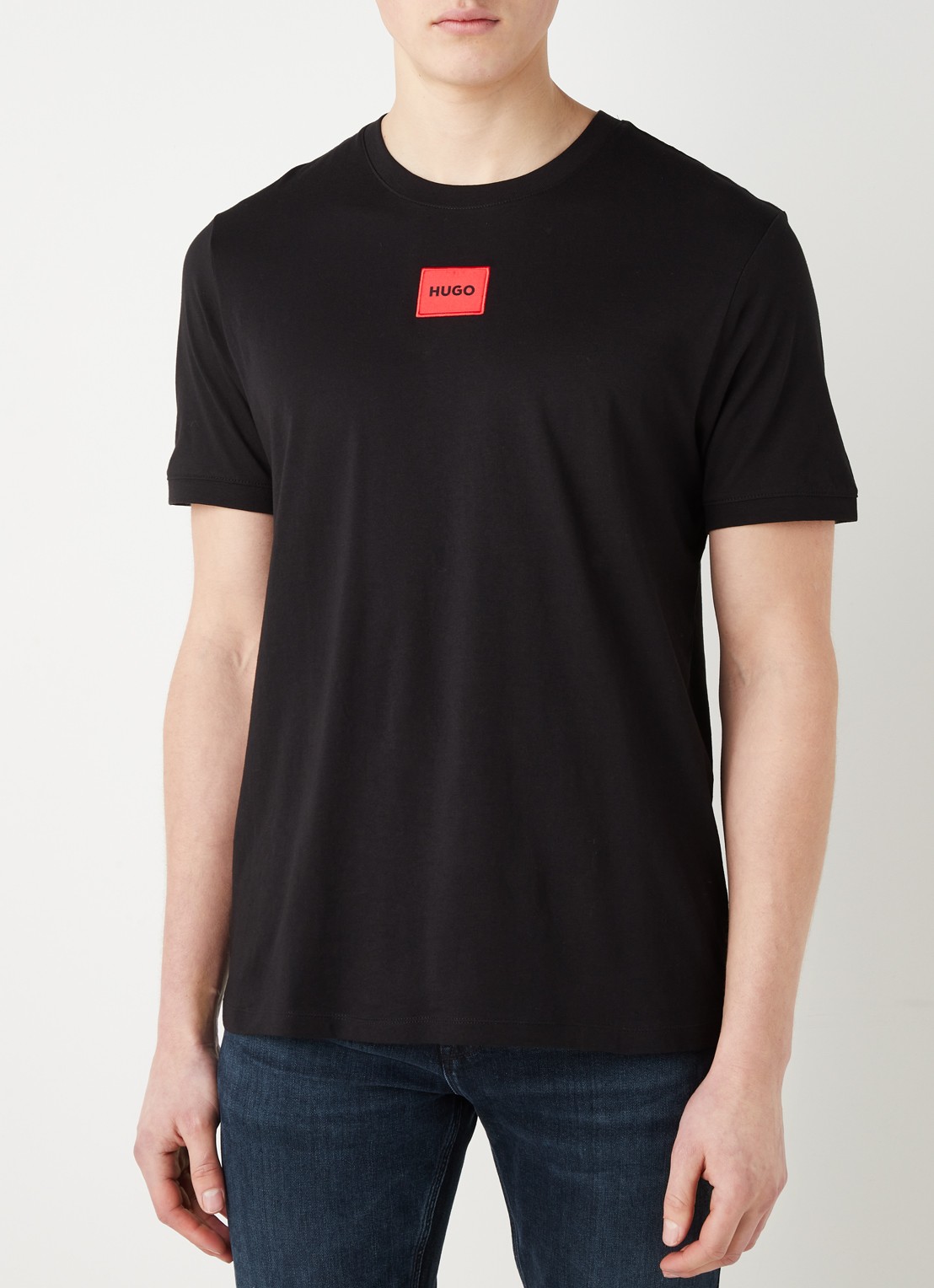 HUGO Diragolino T-shirt met logo - detail 3 zwart
