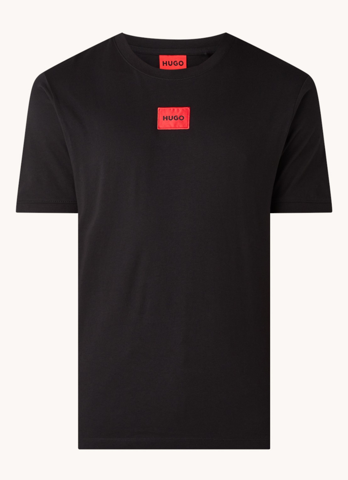 HUGO Diragolino T-shirt met logo - voorkant zwart