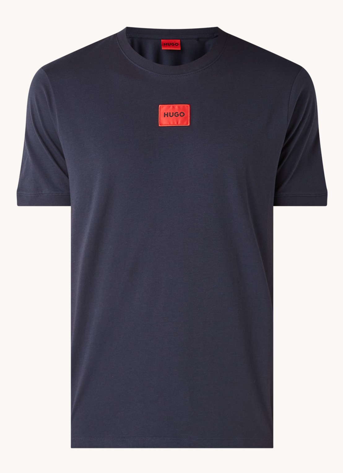 HUGO Diragolino T-shirt met logo - voorkant 2 donkerblauw