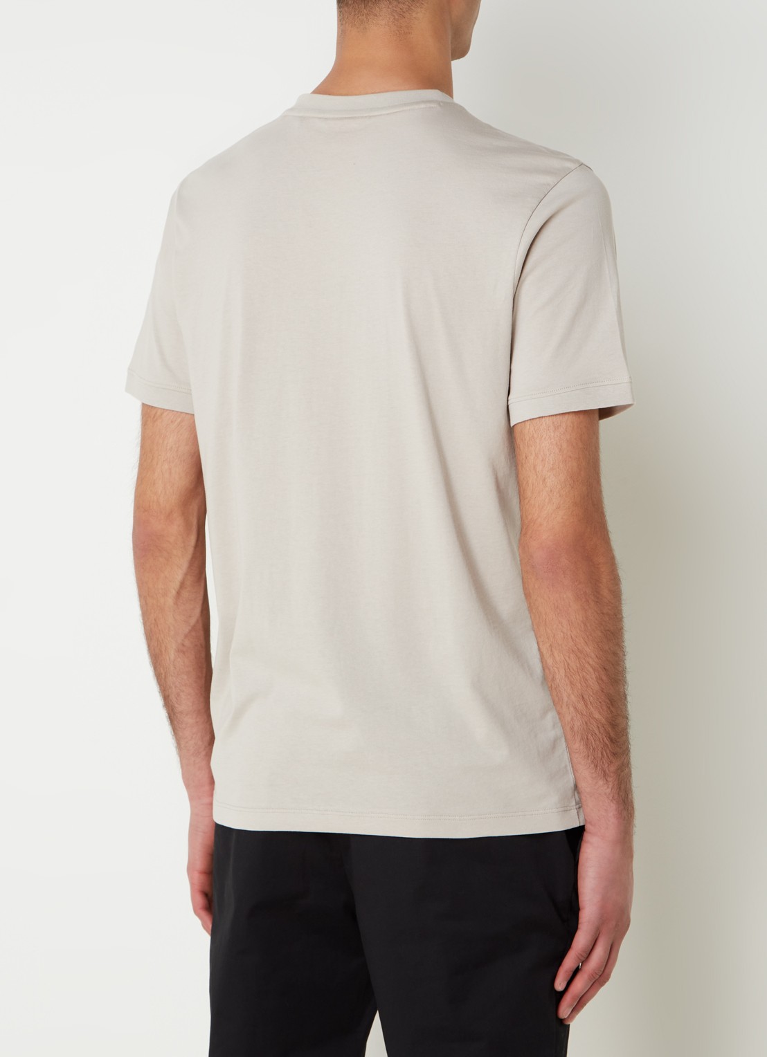 HUGO Diragolino T-shirt met logo - achterkant 4 donkerbeige