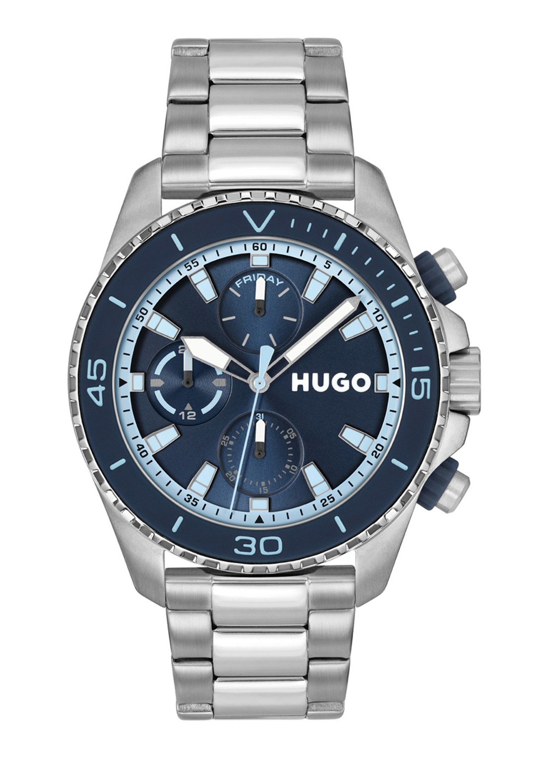 HUGO Dive horloge HU1530429  - voorkant zilver