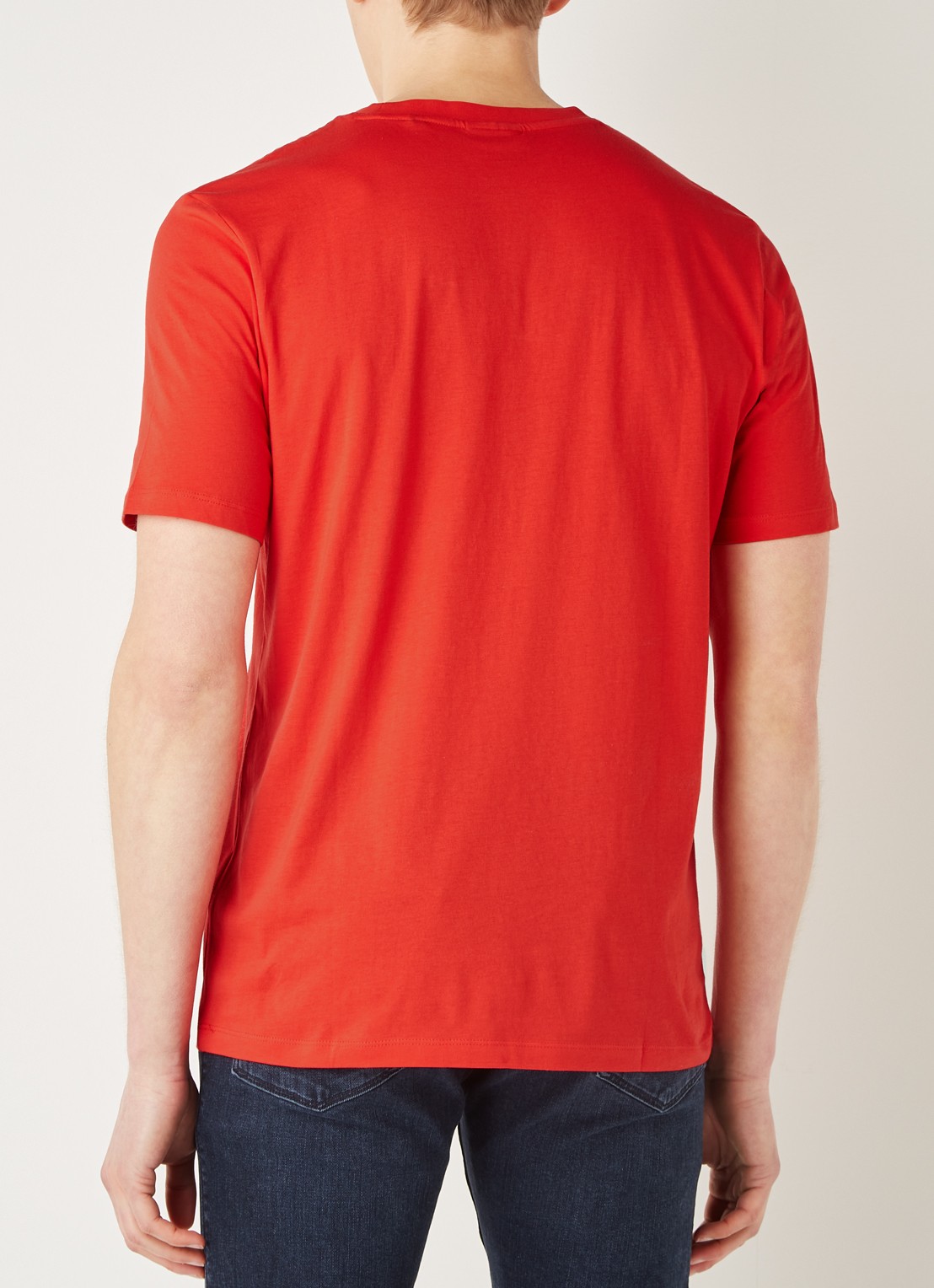 HUGO Dulivio T-shirt met logoprint  - achterkant steenrood