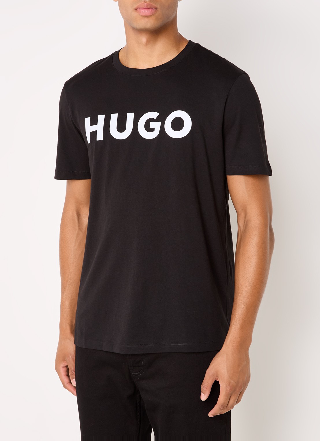 HUGO Dulivio T-shirt met logoprint  - detail 4 zwart