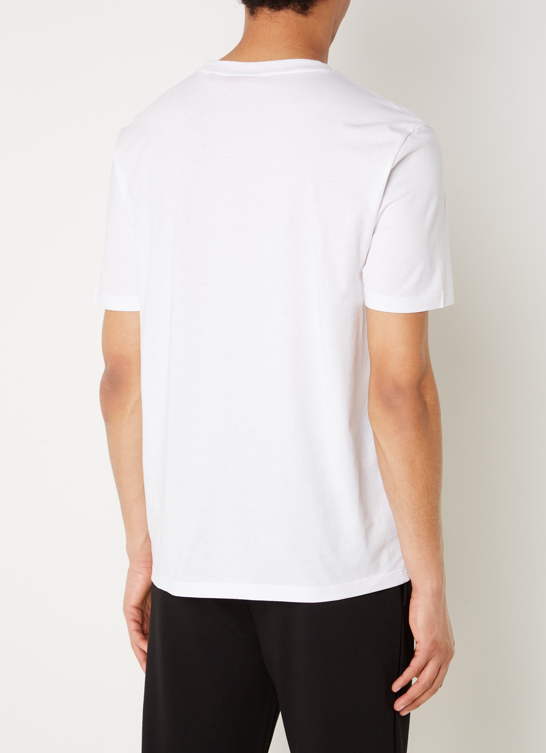 HUGO Dulivio T-shirt met logoprint  - achterkant wit
