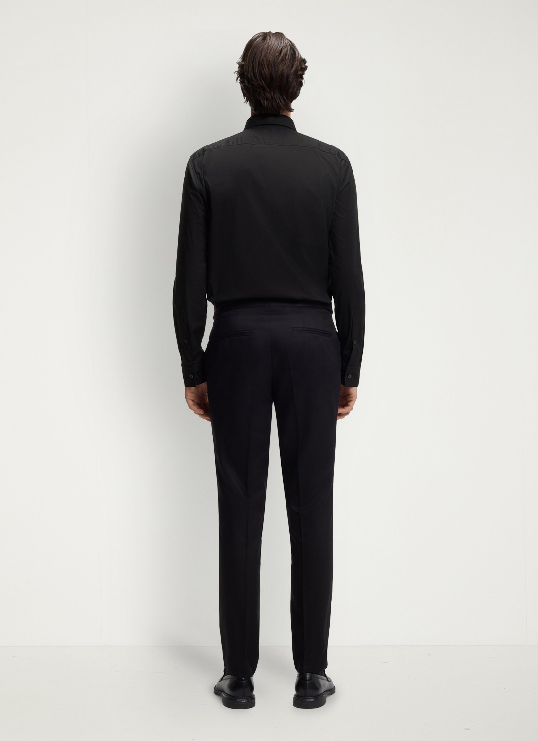 HUGO Ermo regular fit overhemd met logo - achterkant 9 zwart