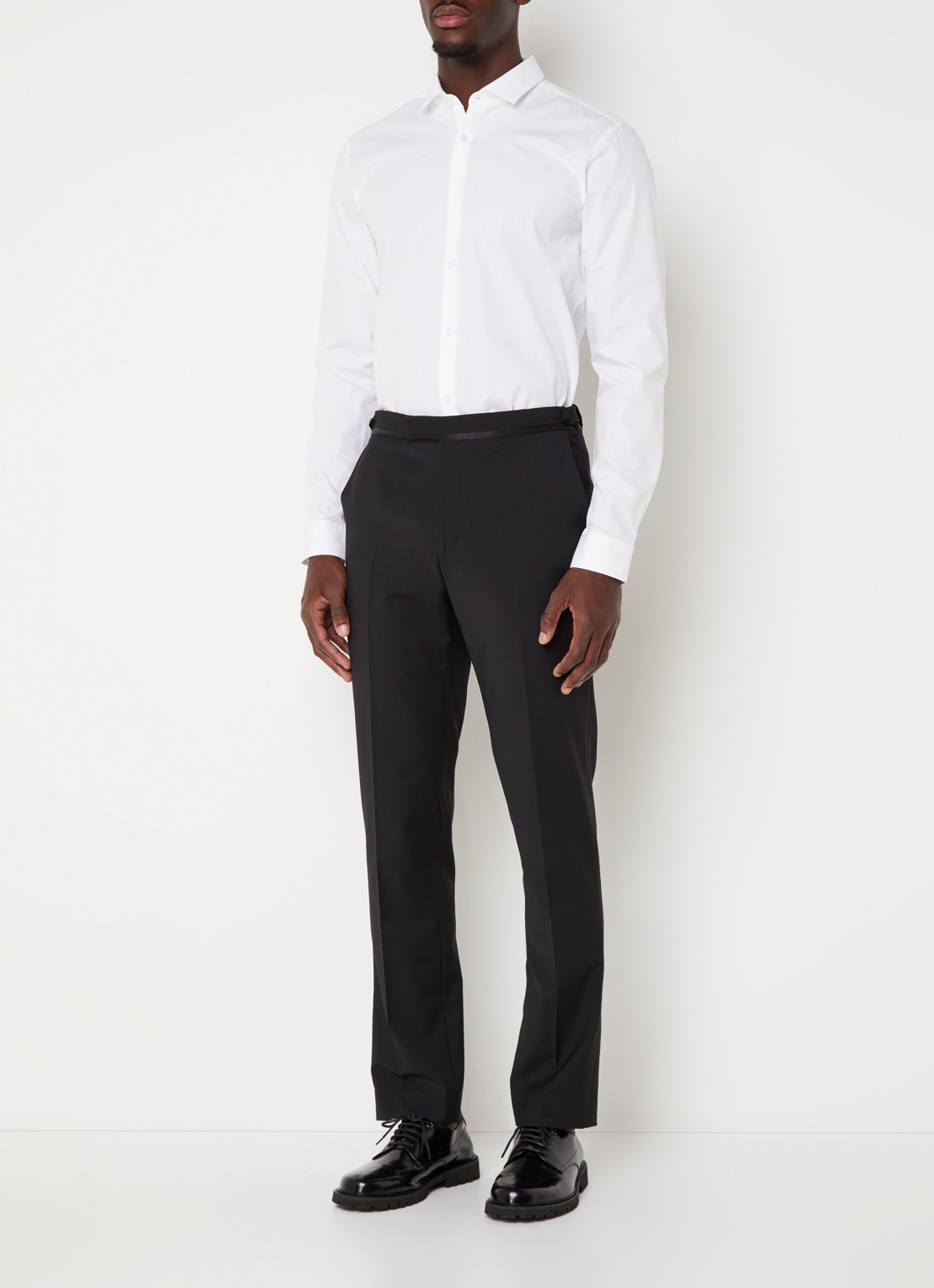 HUGO Erondo extra slim fit overhemd van katoen - voorkant 5 wit