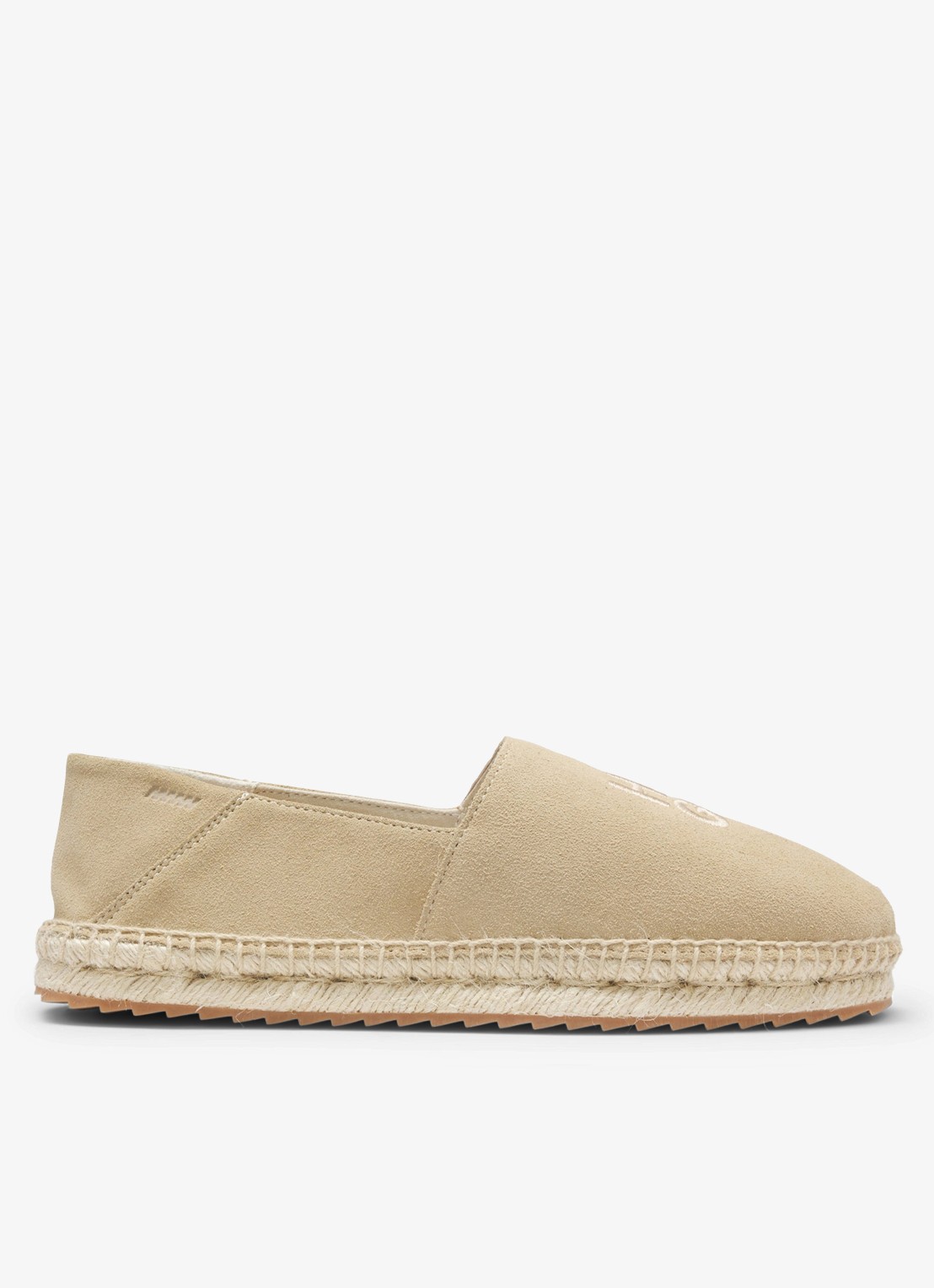 HUGO Espadrilles van suède met logo - voorkant open beige-294 / beige