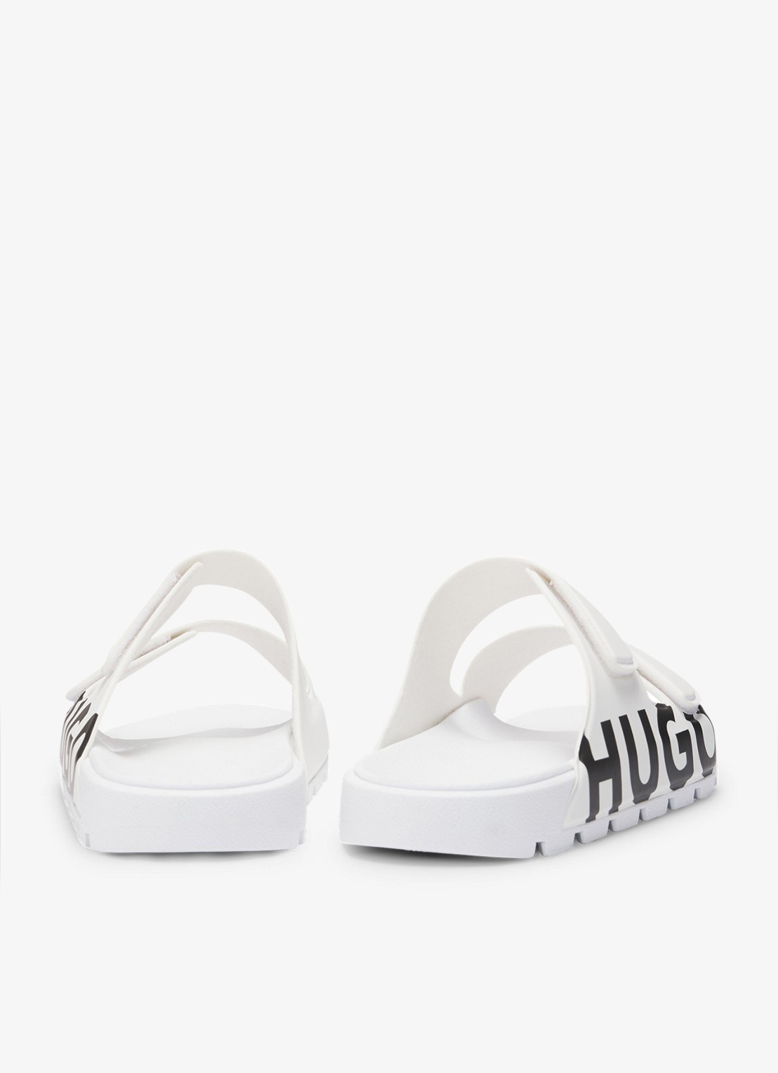 HUGO Evander slipper met logo - detail 3 white-100 / wit