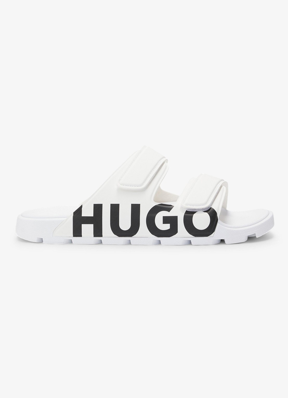 HUGO Evander slipper met logo - voorkant white-100 / wit